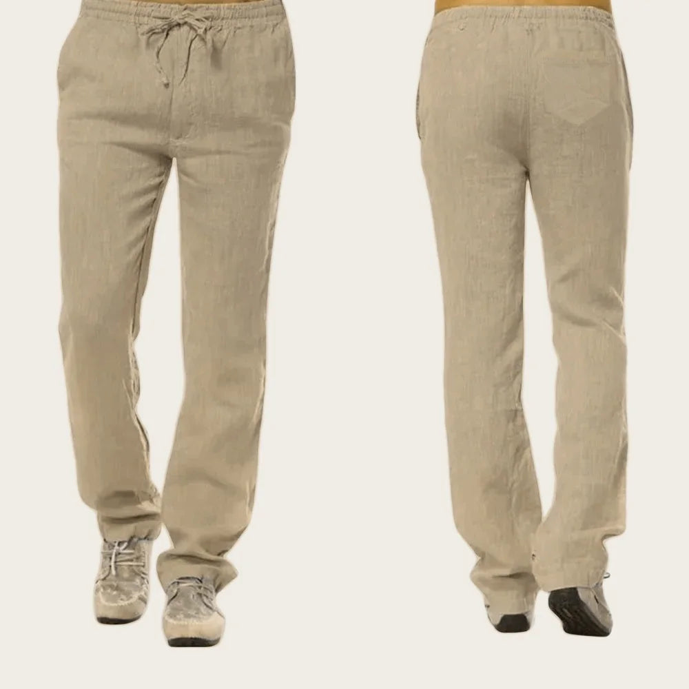 Boho Cotton Linen Pants for Men New Summer Lightweight Loose Fit Casual Sweatpants for Walking Jogger Trousers Work