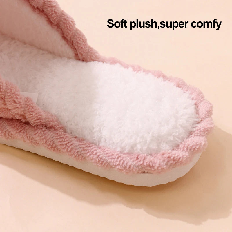 Women's Soft Sole Comfy House Slippers Lightweight Warm Plush Winter Slippers for Women Indoor Non Slip Corduroy Slip On Shoes