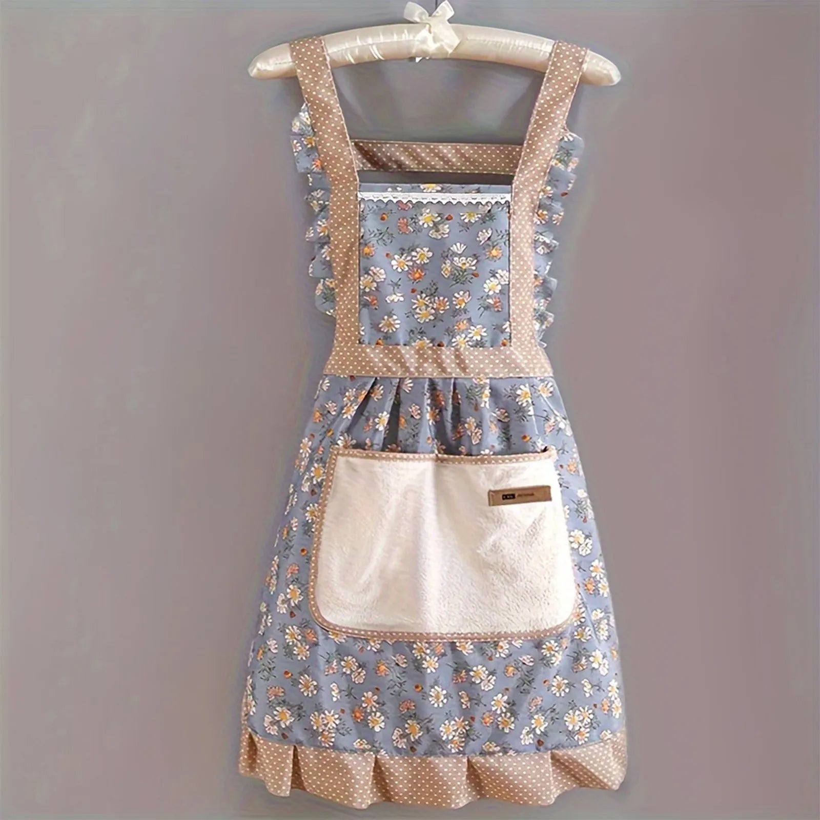 New florist Literary artist Retro Medieval Cotton Linen Aprons For Woman Dress Flower Shop Smock Hairdresser Garden Overal