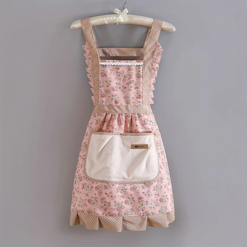 New florist Literary artist Retro Medieval Cotton Linen Aprons For Woman Dress Flower Shop Smock Hairdresser Garden Overal
