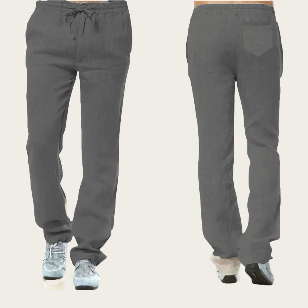Boho Cotton Linen Pants for Men New Summer Lightweight Loose Fit Casual Sweatpants for Walking Jogger Trousers Work