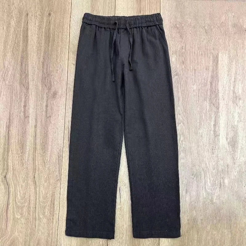 Boho Cotton Linen Pants for Men New Summer Lightweight Loose Fit Casual Sweatpants for Walking Jogger Trousers Work
