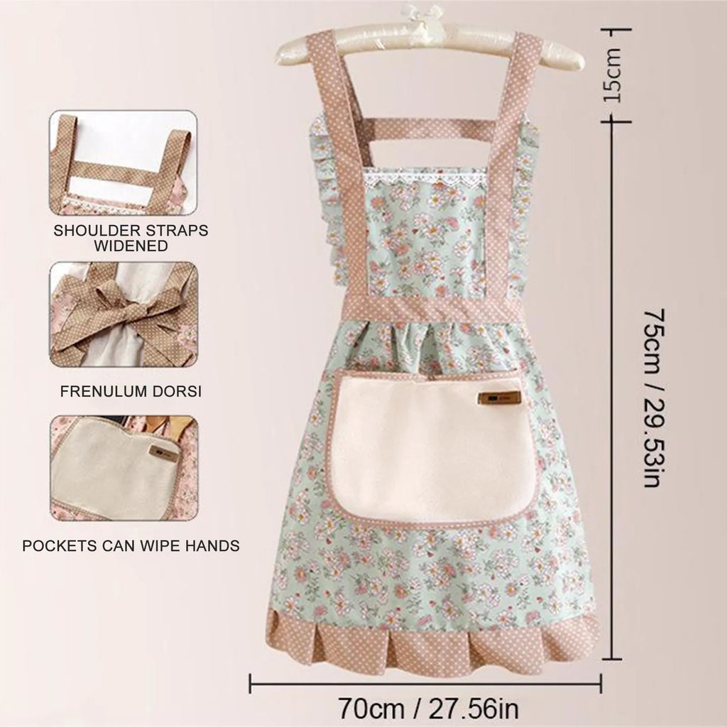 New florist Literary artist Retro Medieval Cotton Linen Aprons For Woman Dress Flower Shop Smock Hairdresser Garden Overal