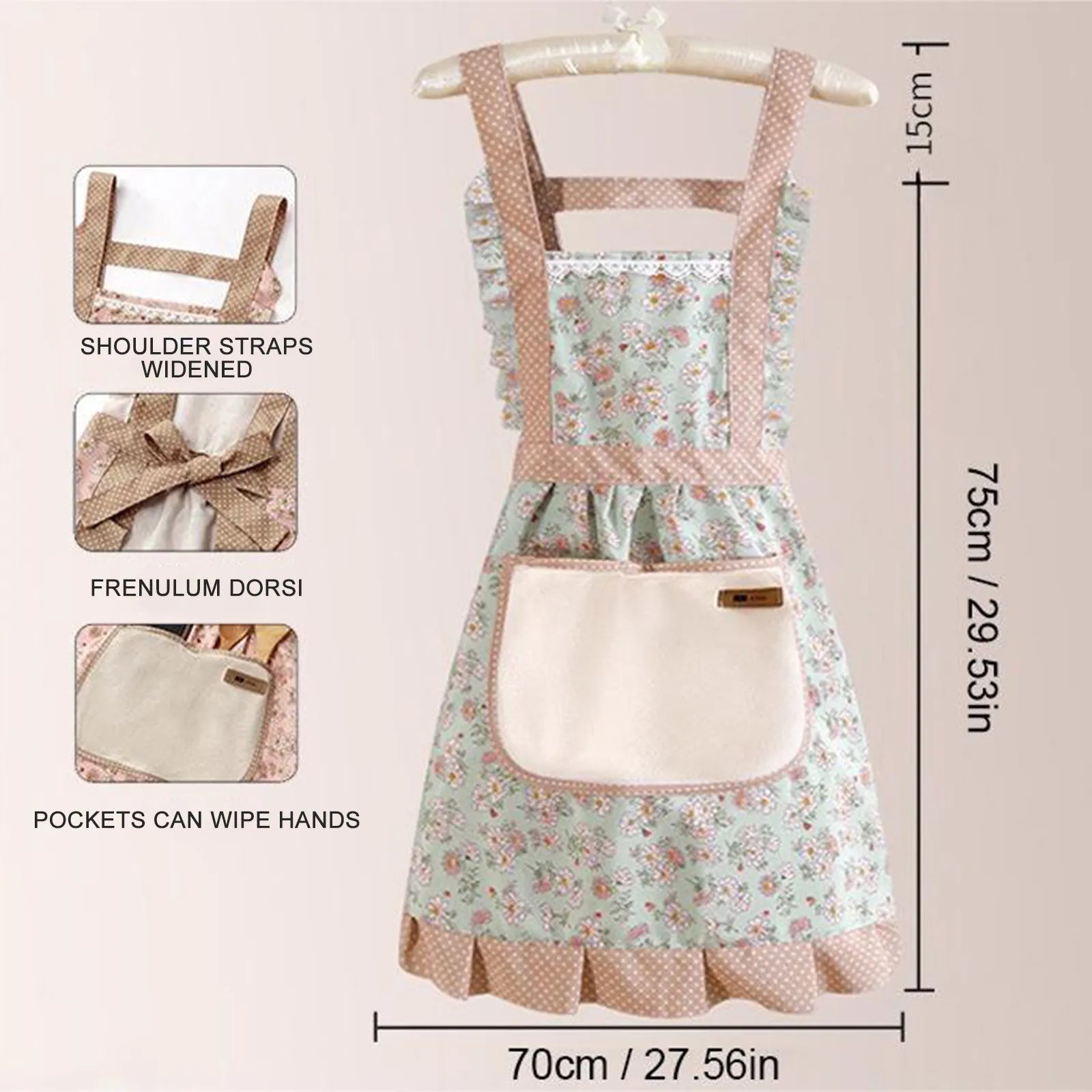 New florist Literary artist Retro Medieval Cotton Linen Aprons For Woman Dress Flower Shop Smock Hairdresser Garden Overal